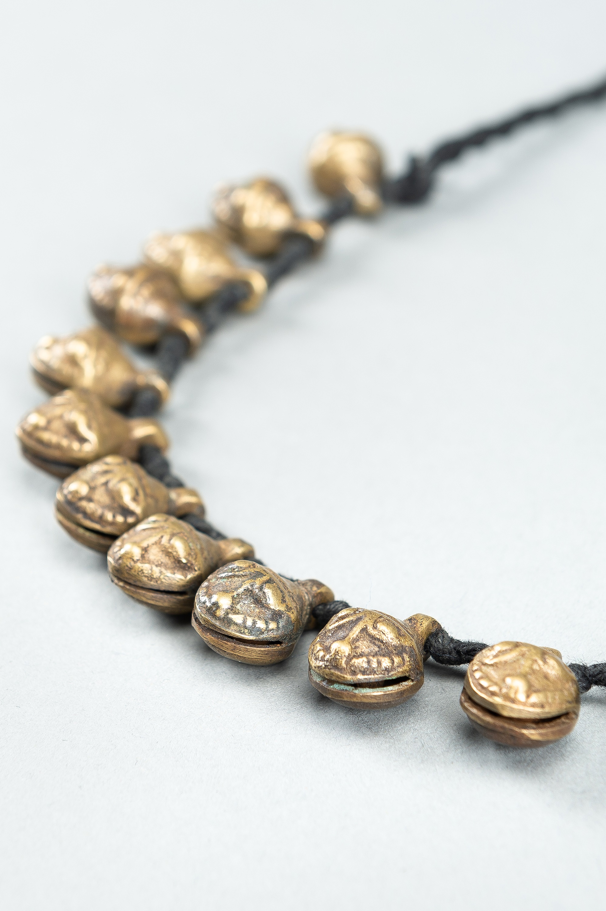 TWO NEPALI BRASS NECKLACES WITH BELLS, c. 1900s - Image 11 of 11