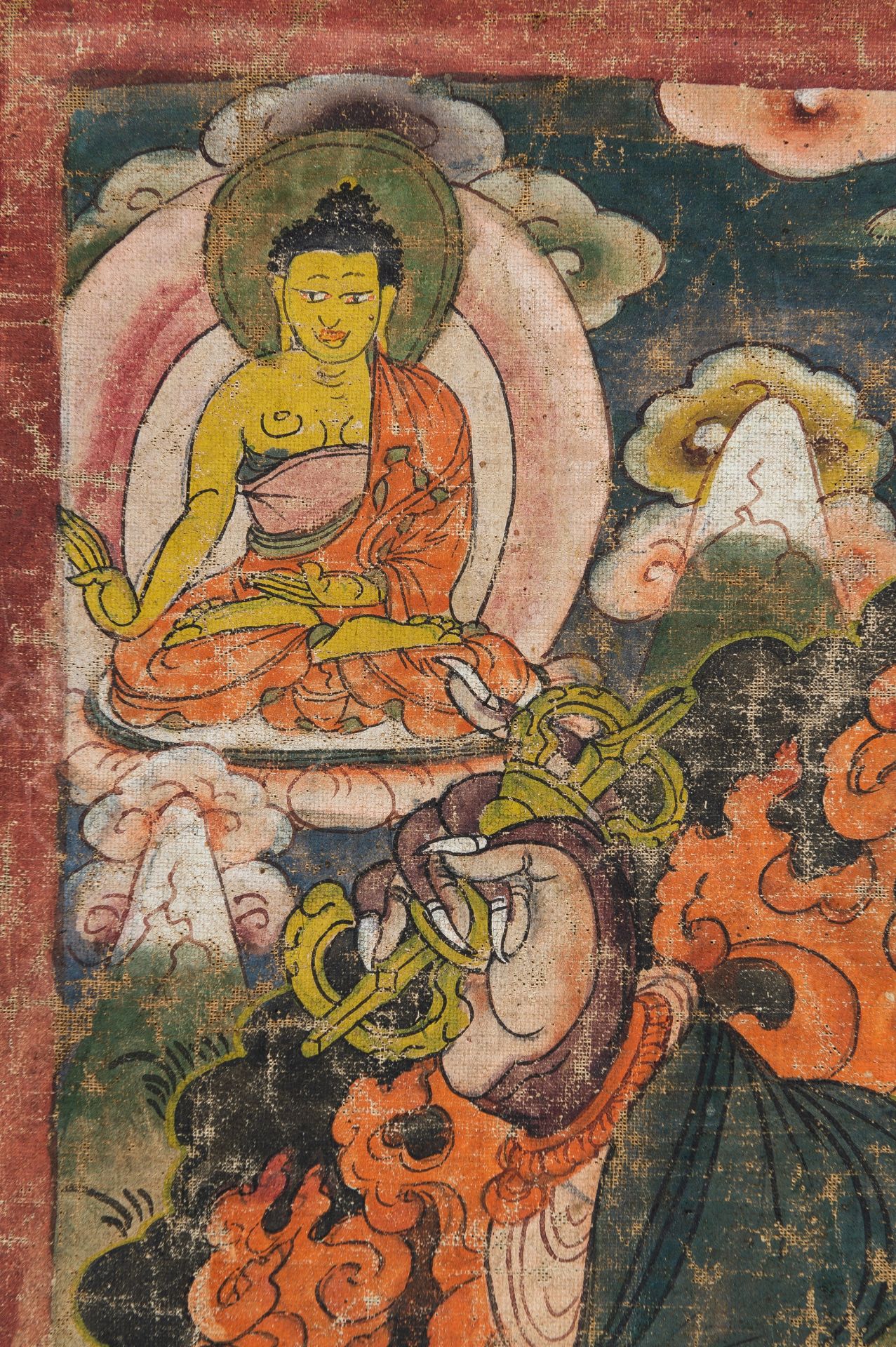 A THANGKA OF MAHAKALA RIDING A TIGER, VYAGHRA-VAHANA - Image 4 of 10