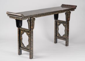 A CHINESE LACQUERED ALTAR TABLE, QING