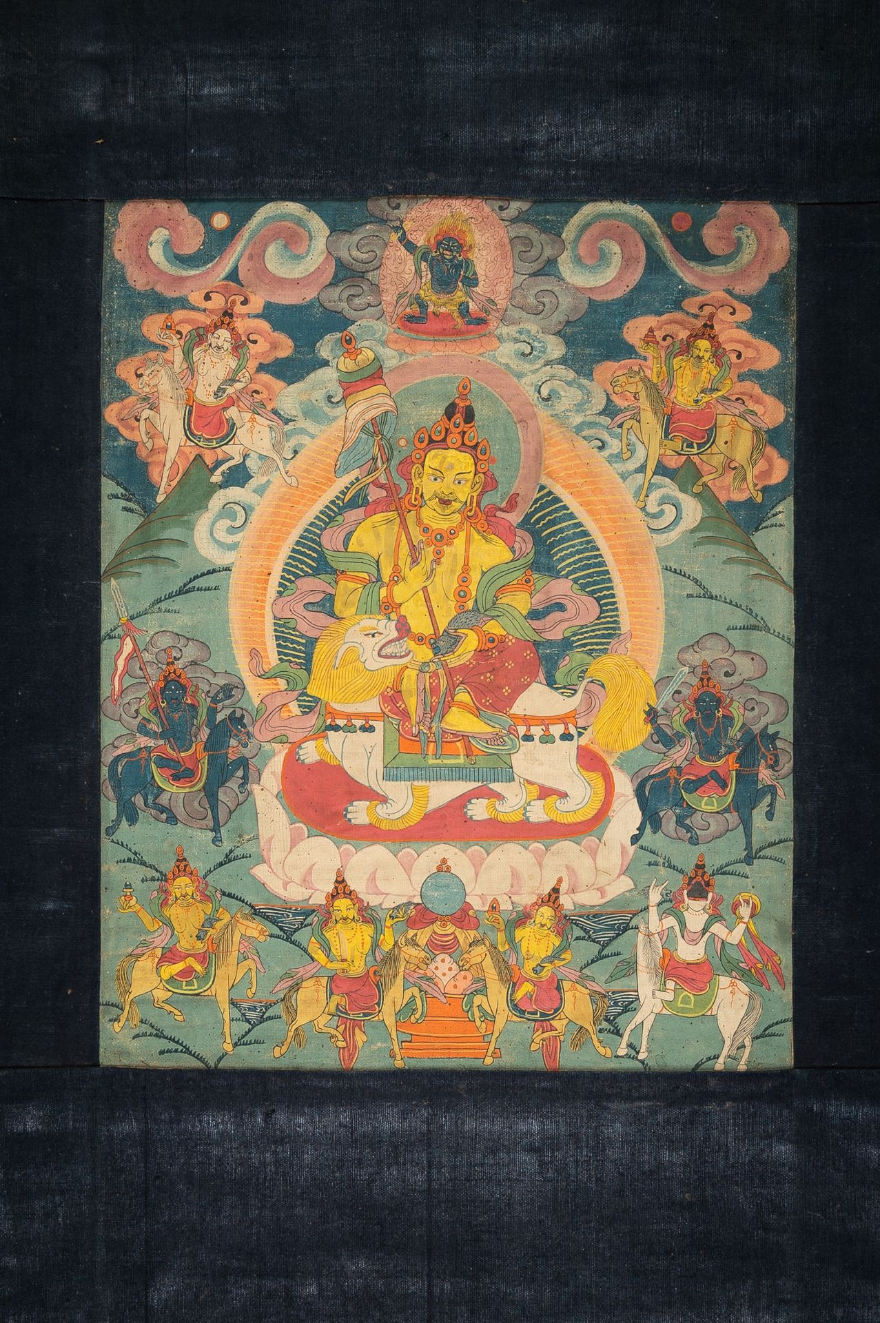 A THANGKA OF VAISHRAVANA, 19TH CENTURY - Image 3 of 11