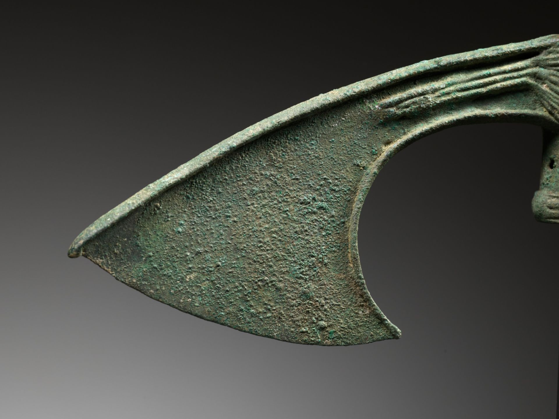 A LURISTAN BRONZE AXE HEAD, IRAN, CIRCA 1350-1000 BC - Image 3 of 12