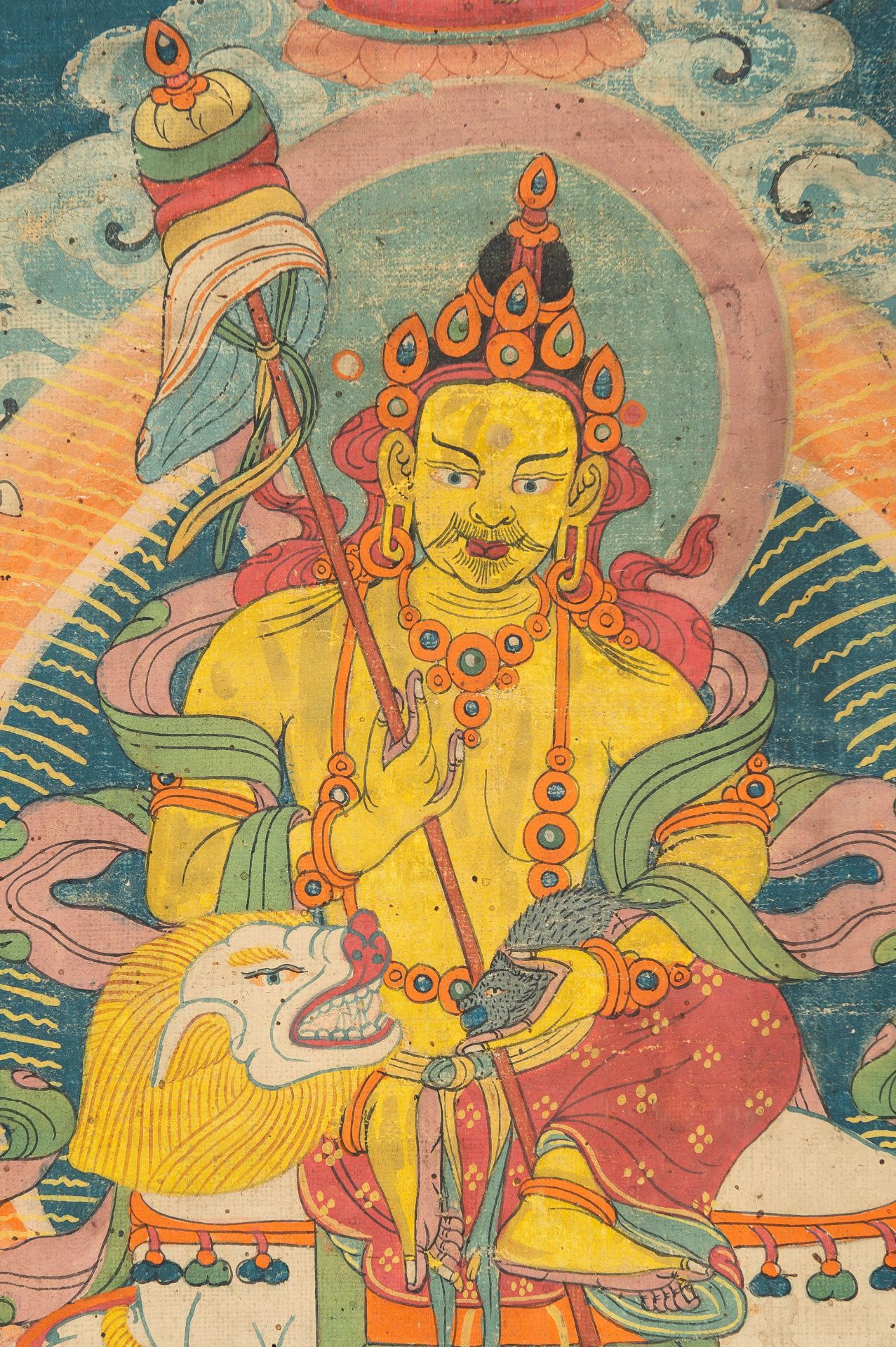 A THANGKA OF VAISHRAVANA, 19TH CENTURY - Image 10 of 11