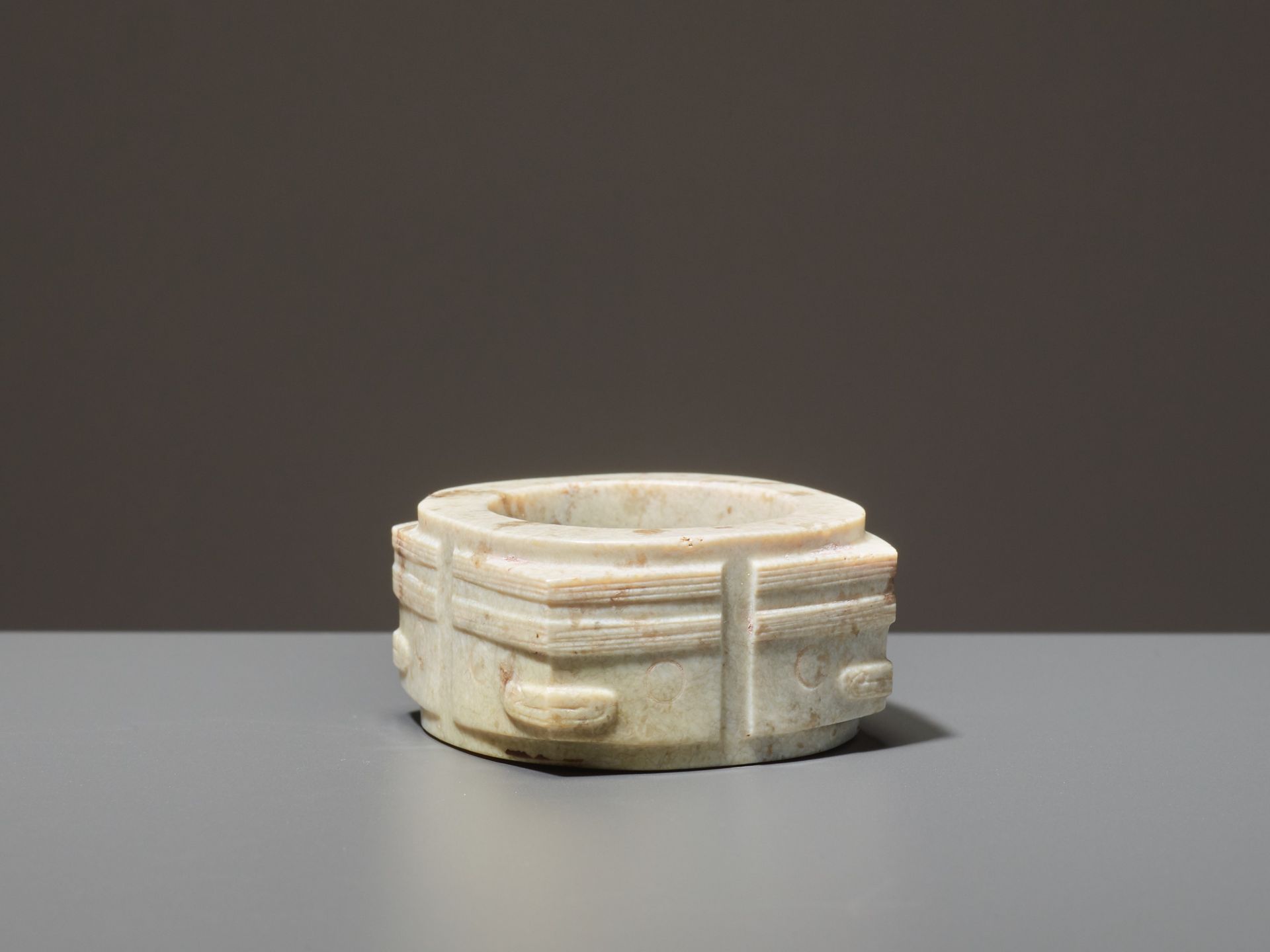 A SMALL JADE CONG, LIANGZHU - Image 5 of 7