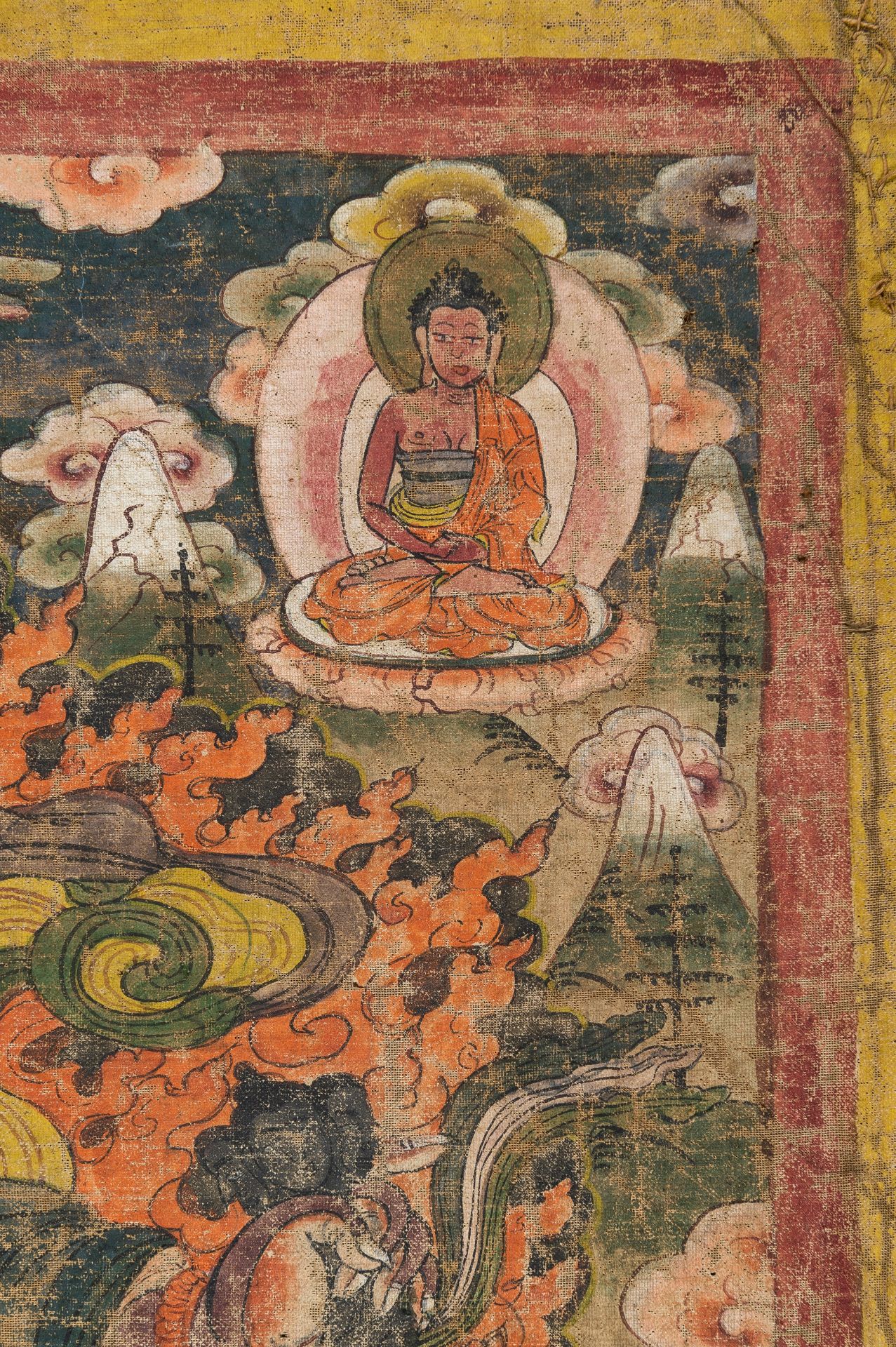 A THANGKA OF MAHAKALA RIDING A TIGER, VYAGHRA-VAHANA - Image 9 of 10