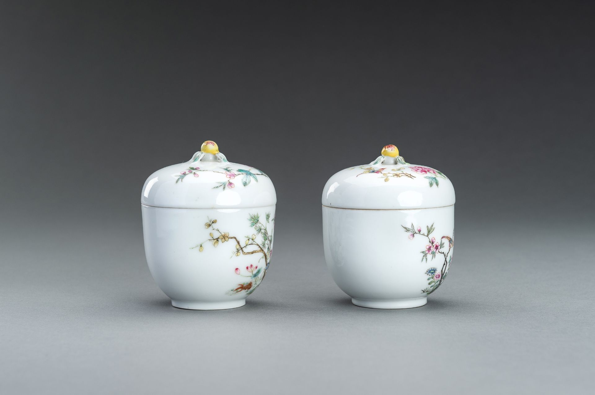 A SMALL PAIR OF ENAMELED BOWLS AND COVERS, GUANGXU MARK AND PERIOD - Image 4 of 12