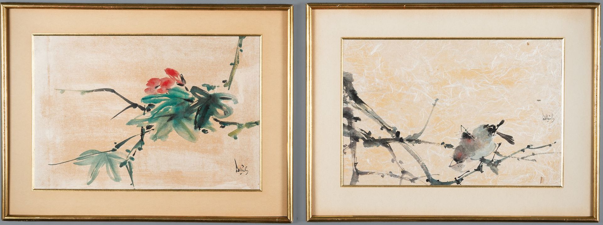 TWO MODERN NATURE PAINTINGS