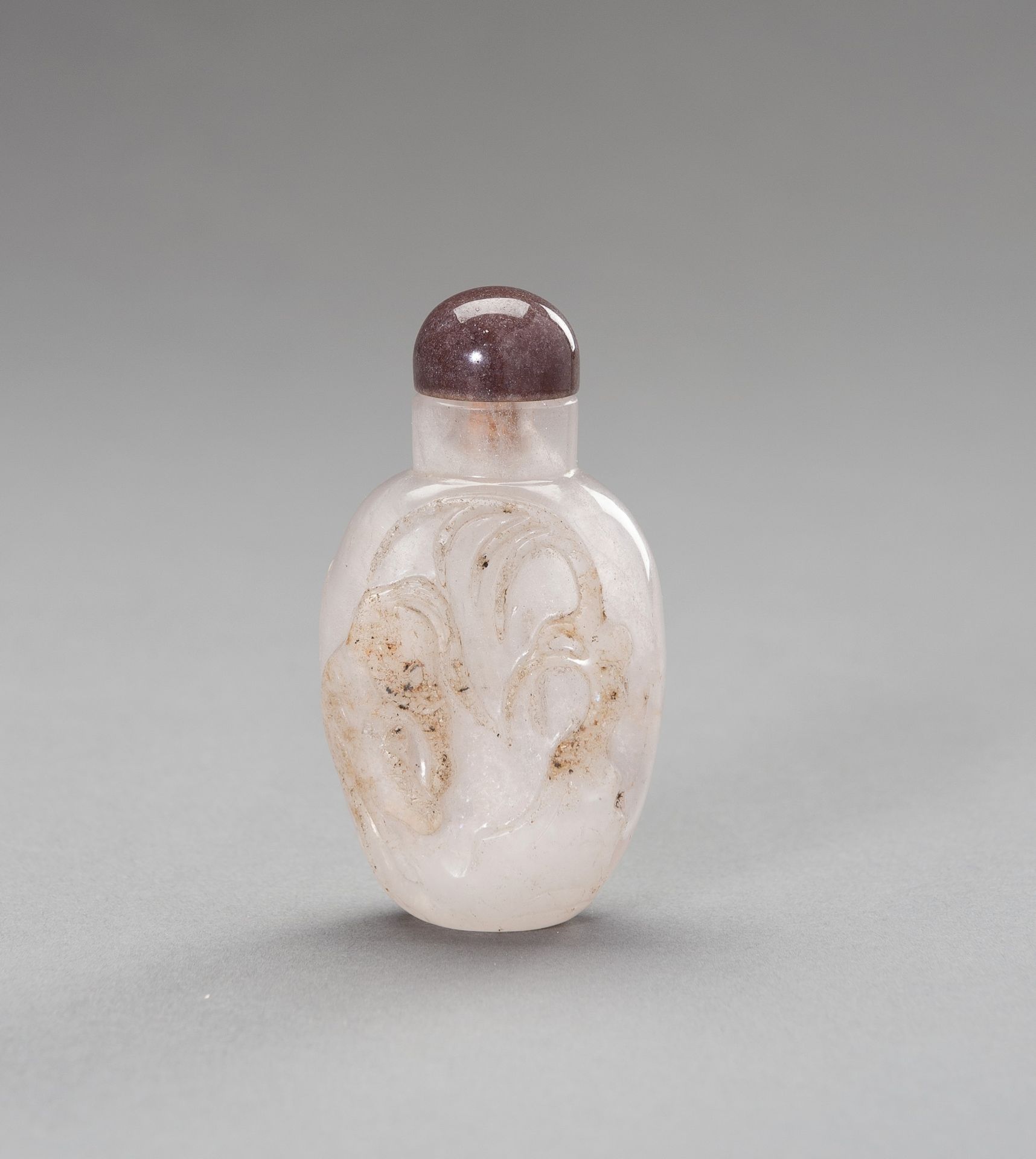 A ROCK CRYSTAL SNUFF BOTTLE, QING