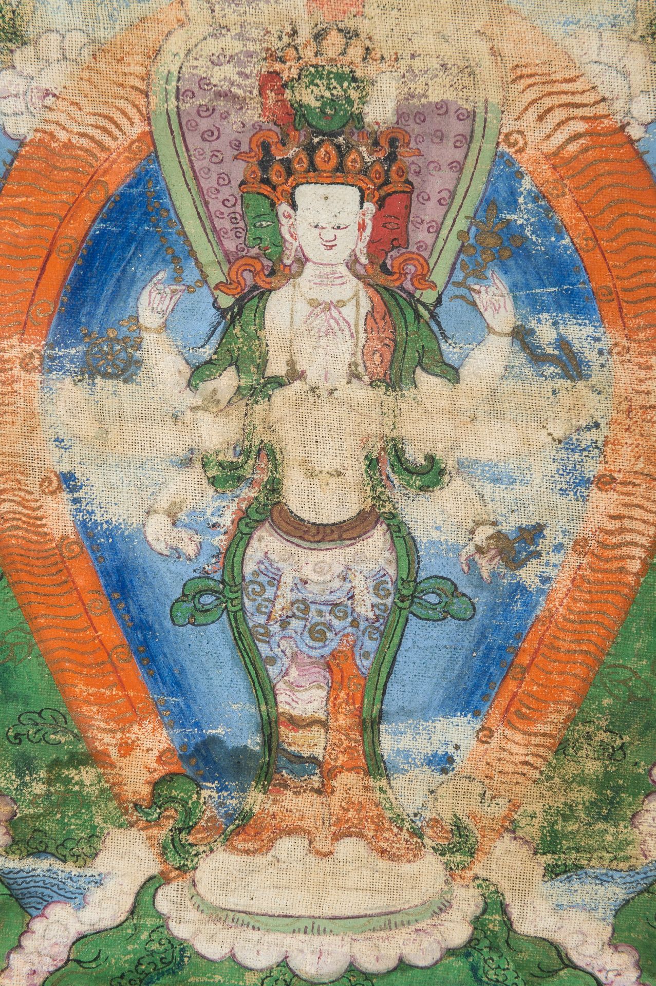 A THANGKA OF AVALOKITESHVARA, 19TH CENTURY - Image 5 of 8