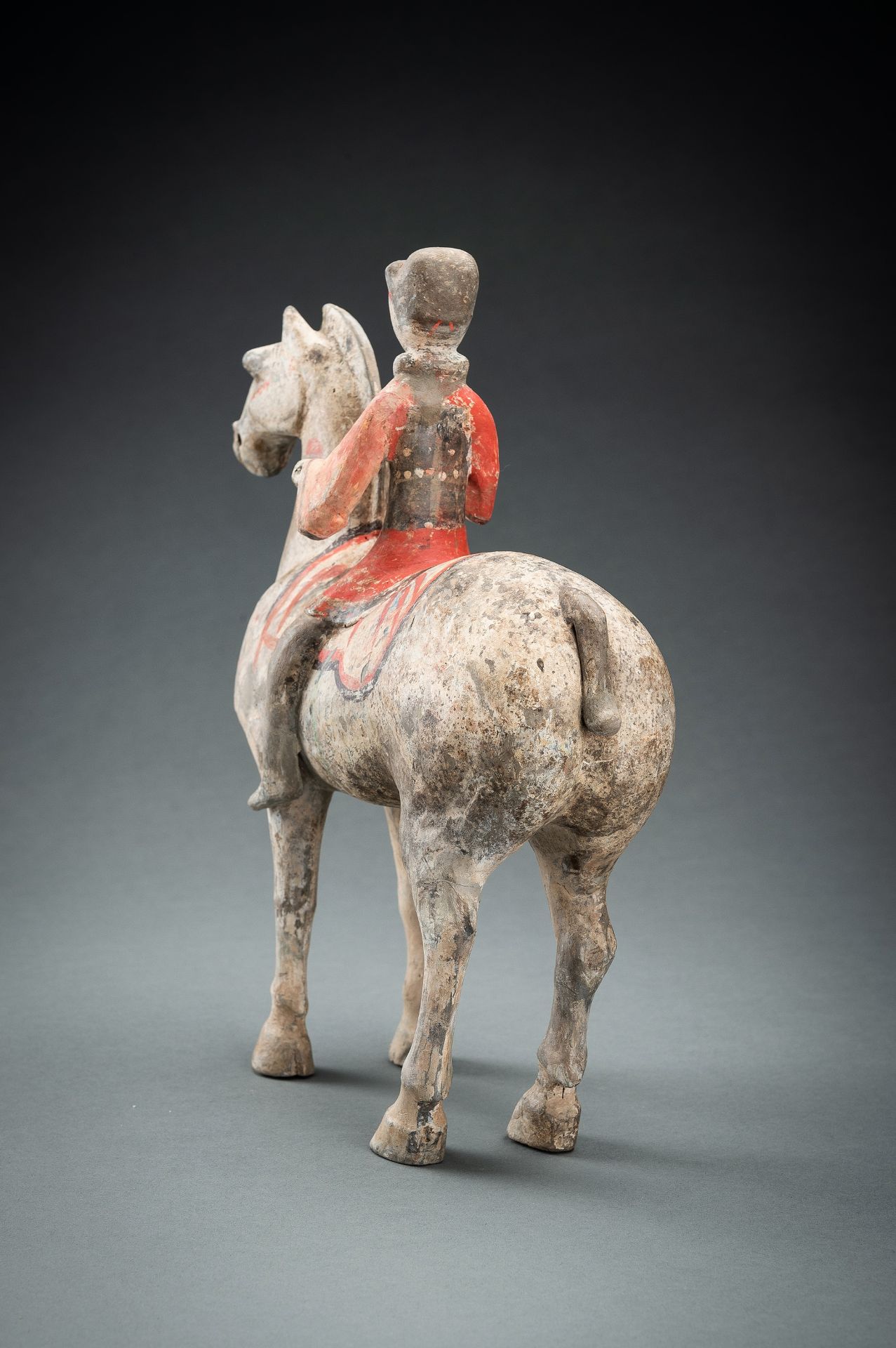 A POTTERY FIGURE OF AN EQUESTRIAN, HAN DYNASTY - Image 15 of 17