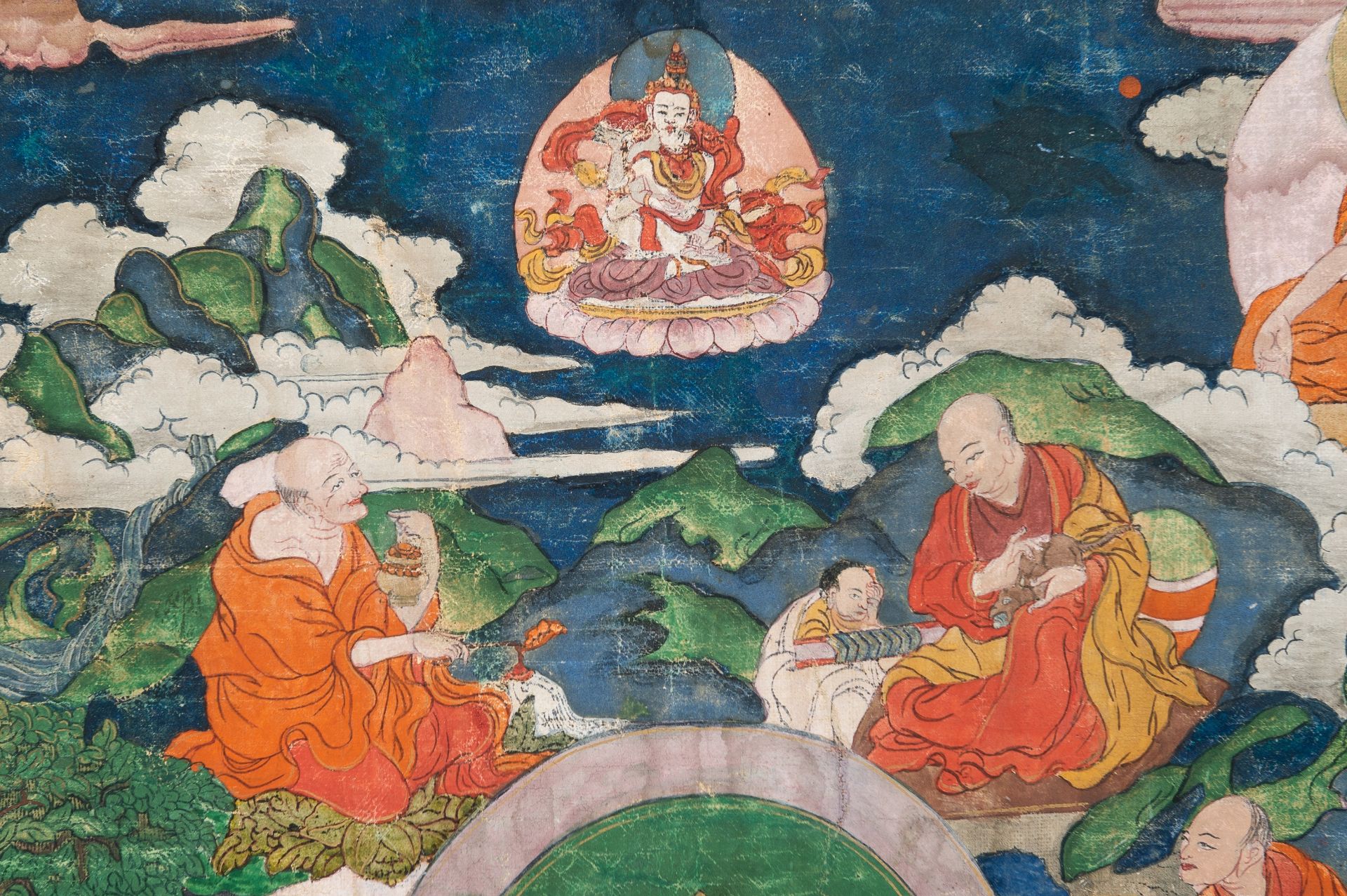 A THANGKA OF BUDDHA SHAKYAMUNI, 19TH CENTURY - Image 10 of 13