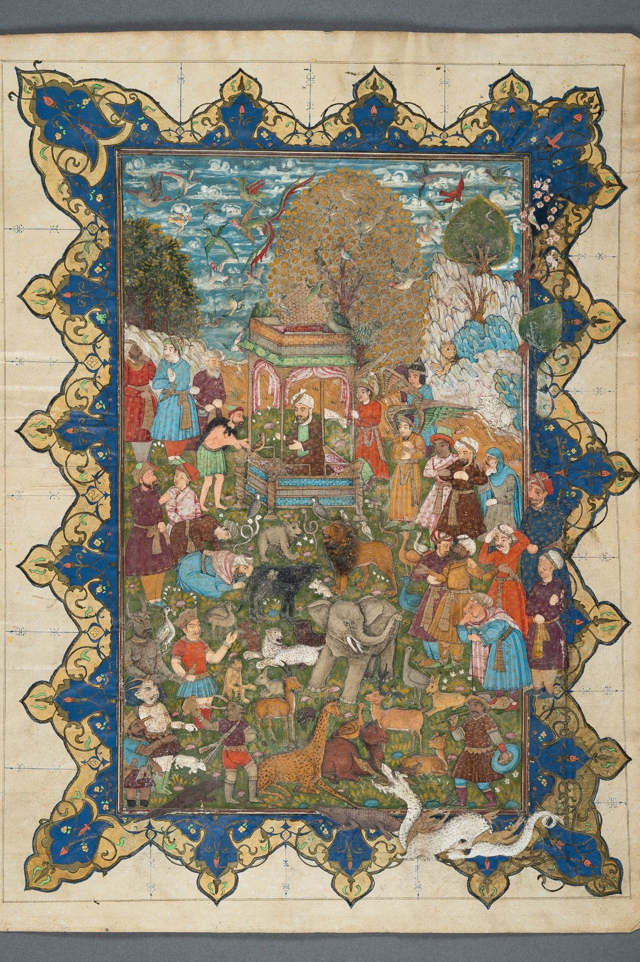 A LOT WITH TWO FINE MUGHAL MINIATURE PAINTINGS - Image 10 of 19