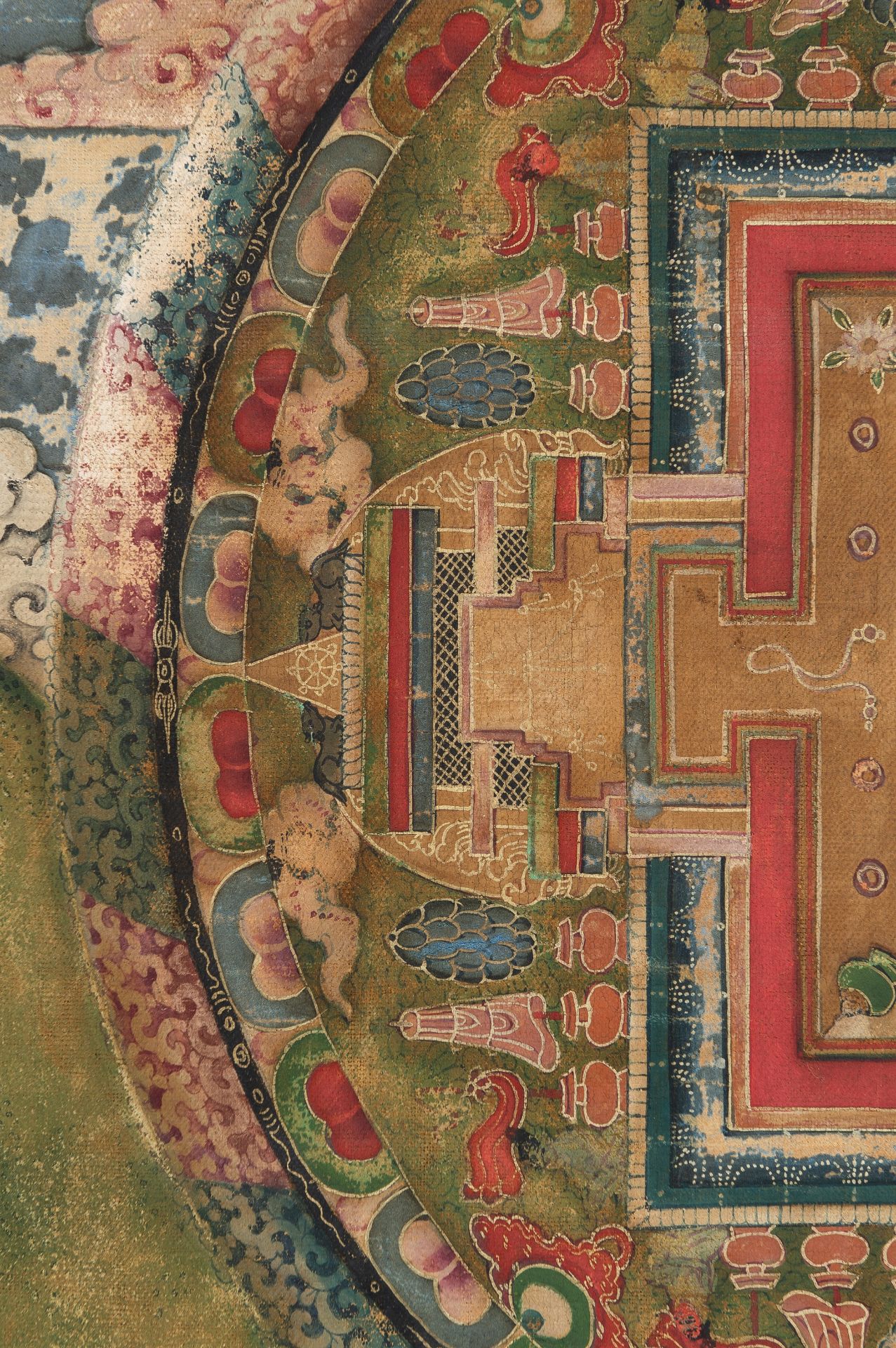 A THANGKA OF A MANDALA, 19TH CENTURY - Image 6 of 11