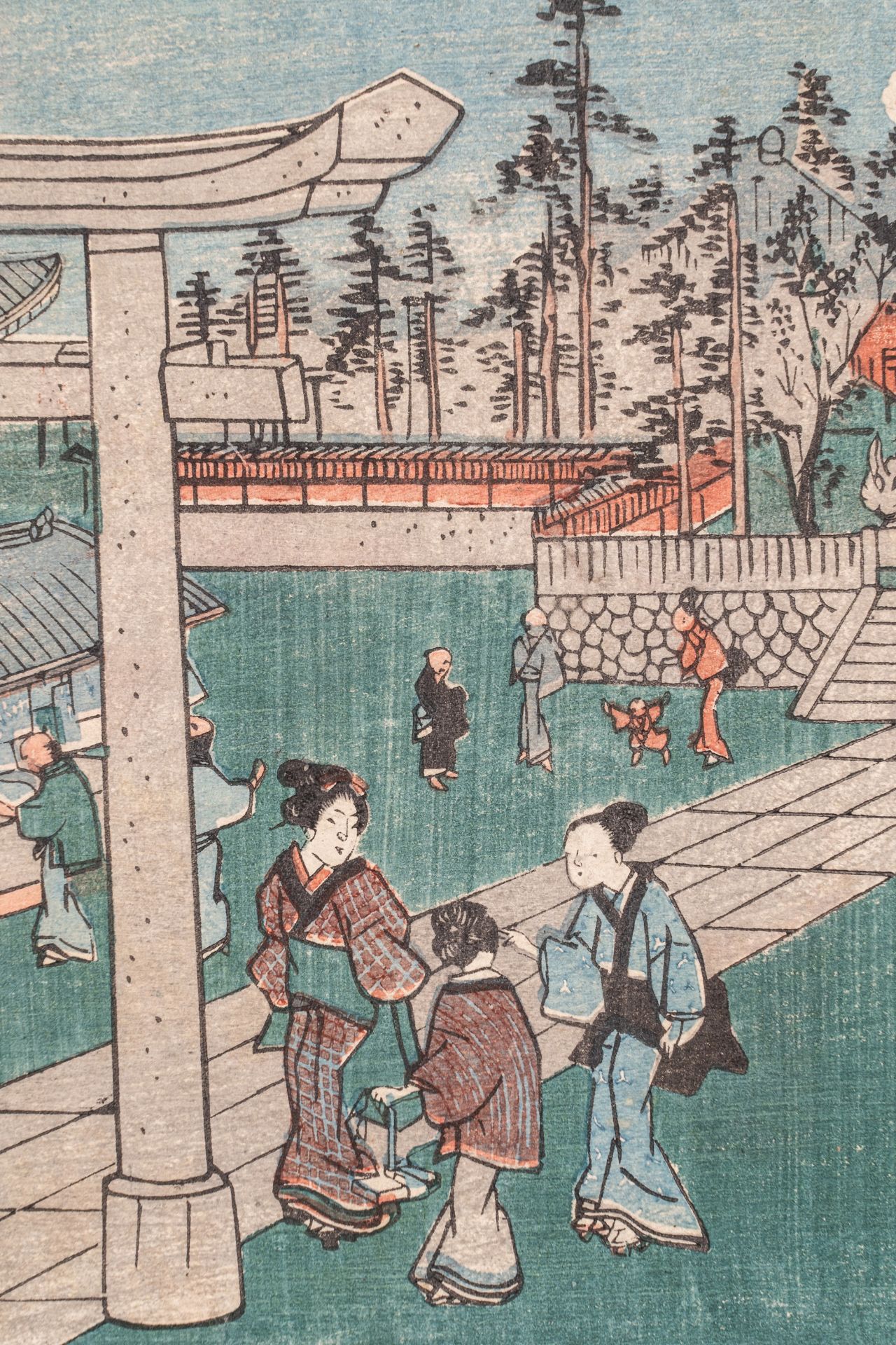 UTAGAWA KUNITERU II (1830-1874): HACHIMAN SHRINE AT FUKAGAWA - Bild 3 aus 8