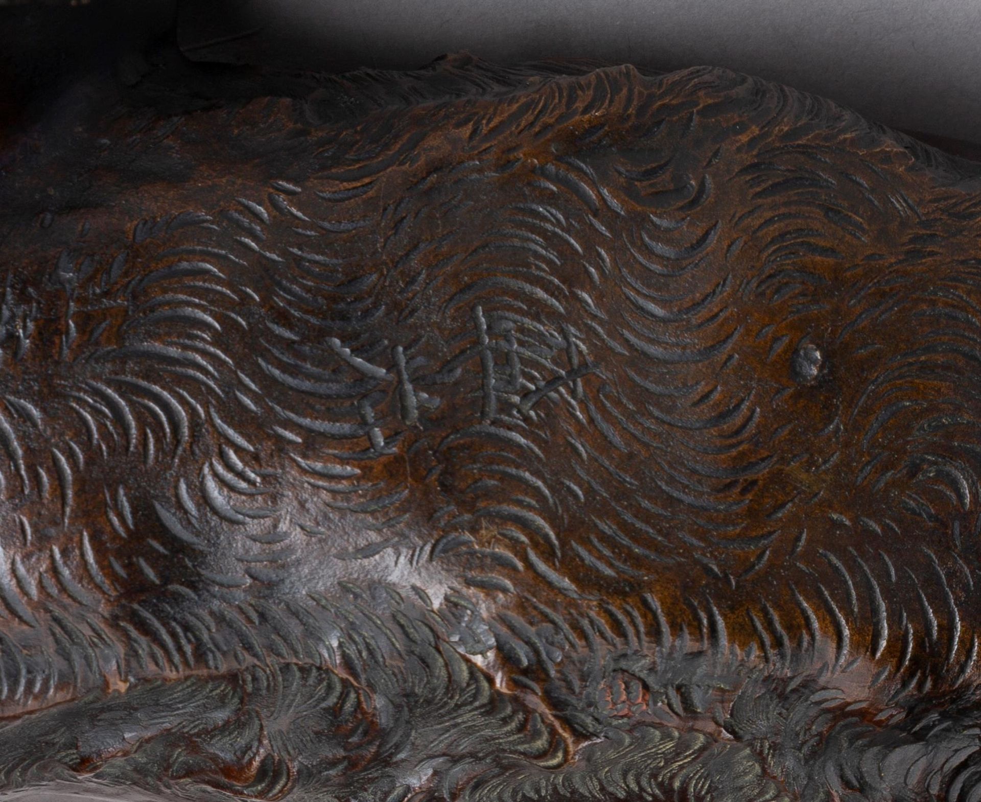 MORIMITSU: A LARGE BRONZE OKIMONO OF A ROARING TIGER, MEIJI - Bild 12 aus 12