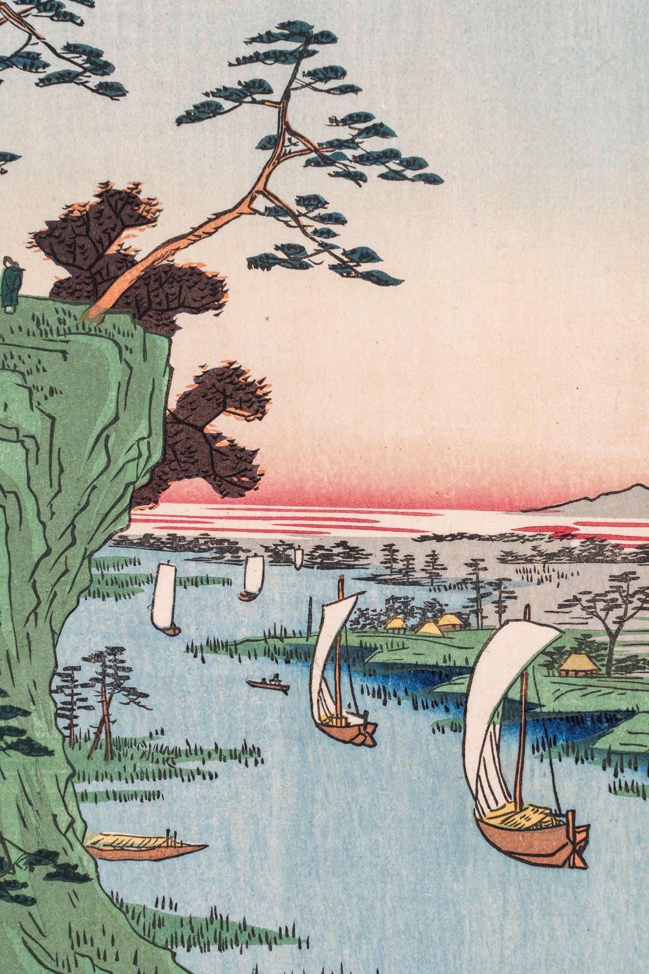 UTAGAWA HIROSHIGE (1797-1858): VIEW OF KONODAI AND THE TONE RIVER - Bild 2 aus 5