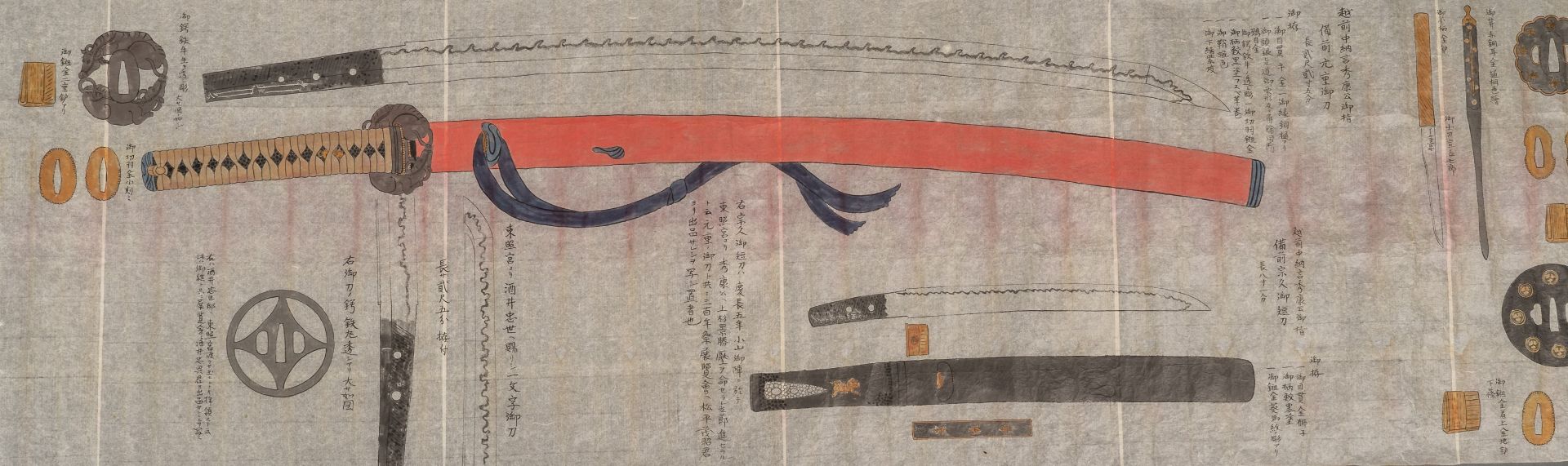 A MAKIMONO OF FAMOUS SWORDS, BAKUMATSU YEARS, 1853-1868