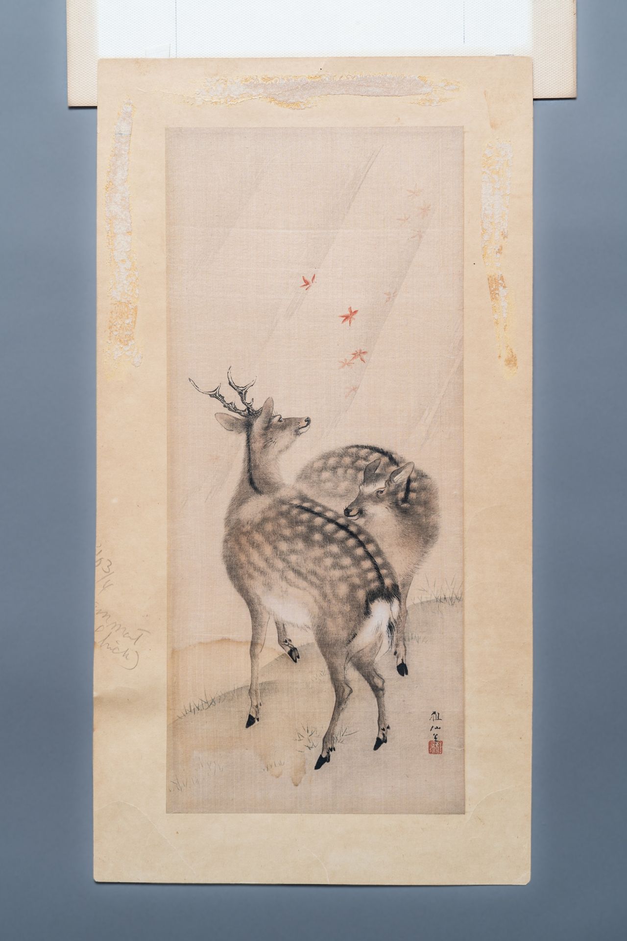 A SIGNED PAINTING OF TWO DEER, MEIJI - Bild 5 aus 6