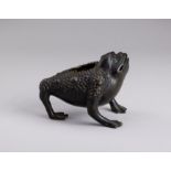 A BRONZE WATER DROPPER IN THE SHAPE OF GAMA SENNIN'S TOAD, MEIJI