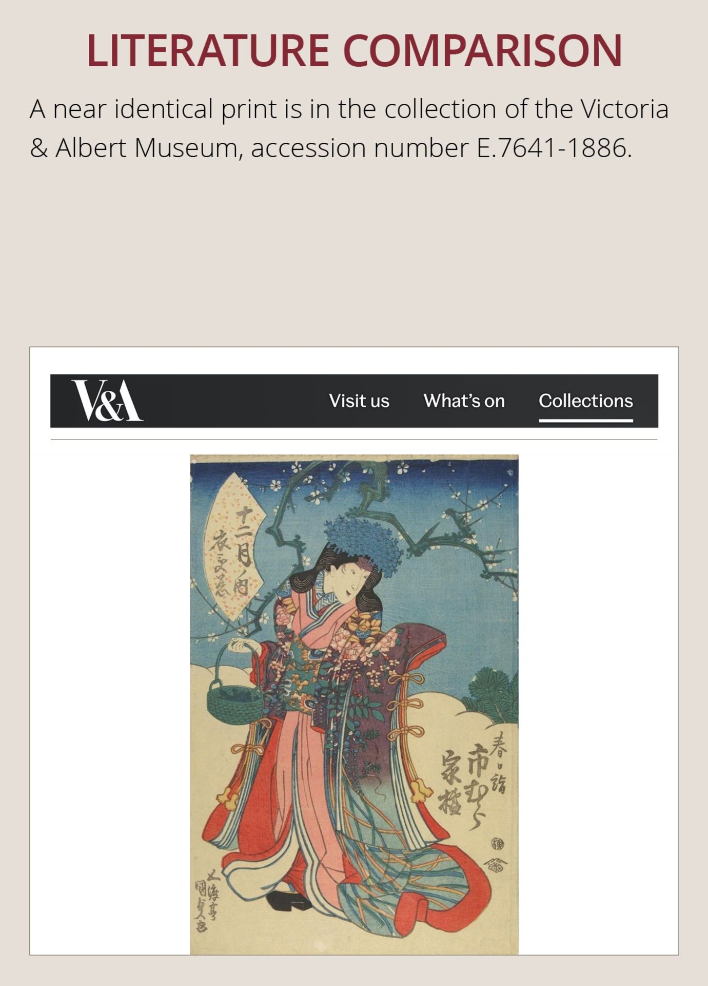 UTAGAWA KUNISADA I (1786 - 1864): THE ACTOR ICHIMURA KAKITSU - Bild 4 aus 7