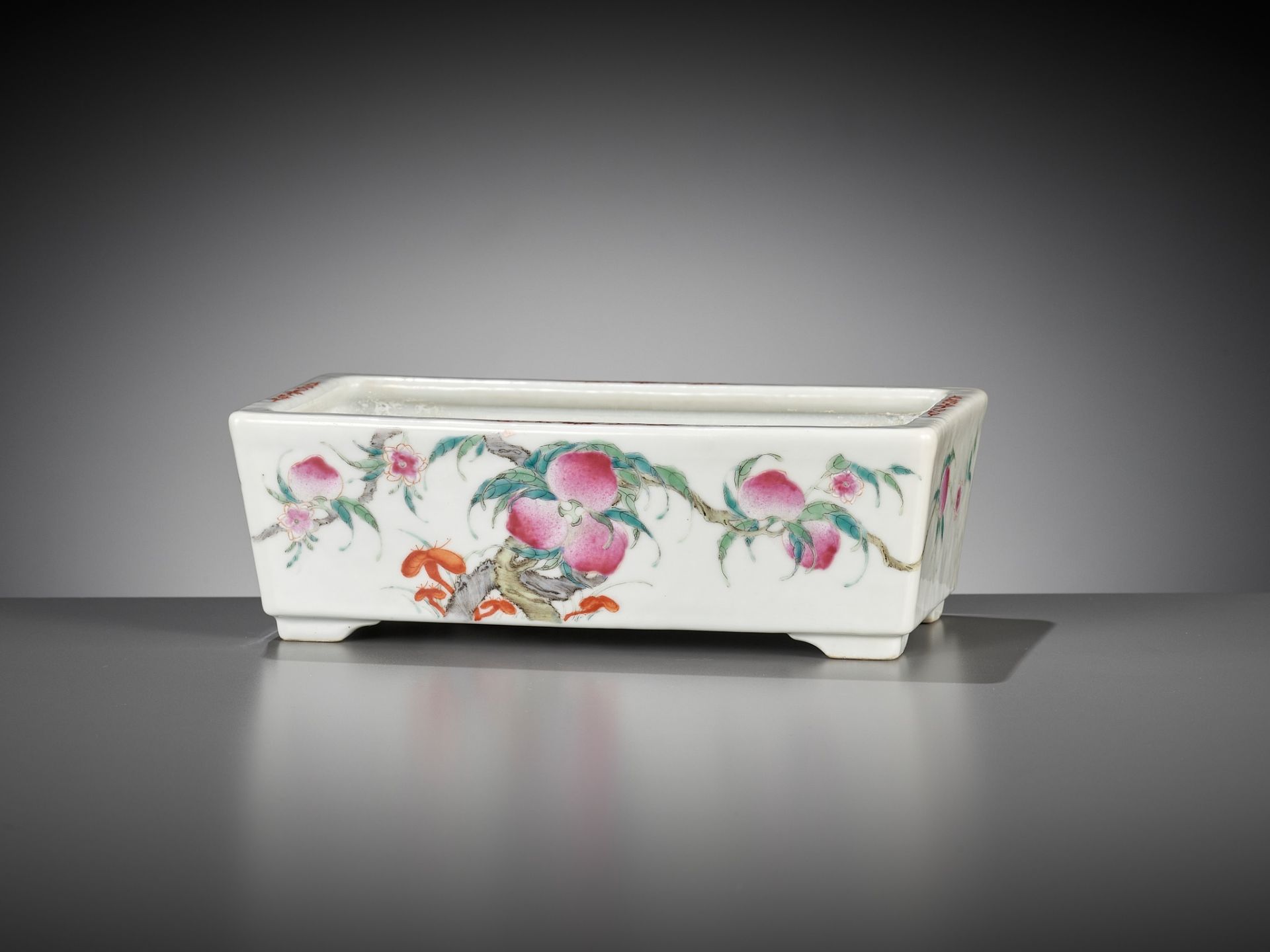 A FAMILLE ROSE 'NINE PEACHES' JARDINIERE, GUANGXU MARK AND PROBABLY OF THE PERIOD - Image 3 of 12