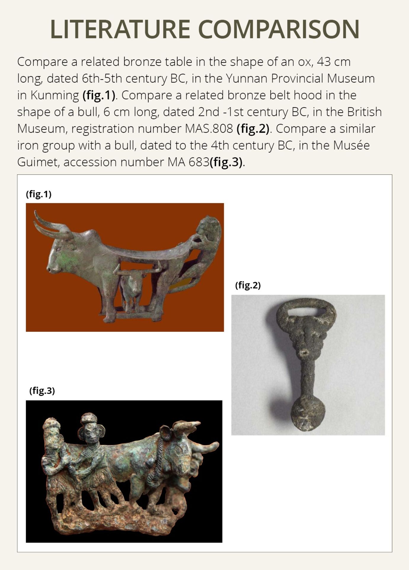AN IRON 'BULL' FITTING, DIAN KINGDOM, CHINA, 8TH-2ND CENTURY BC - Image 9 of 12