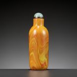 AN IMPERIAL ‘REALGAR’ GLASS SNUFF BOTTLE,ATTRIBUTED TO THE PALACE WORKSHOPS,QIANLONG MARK AND PERIOD