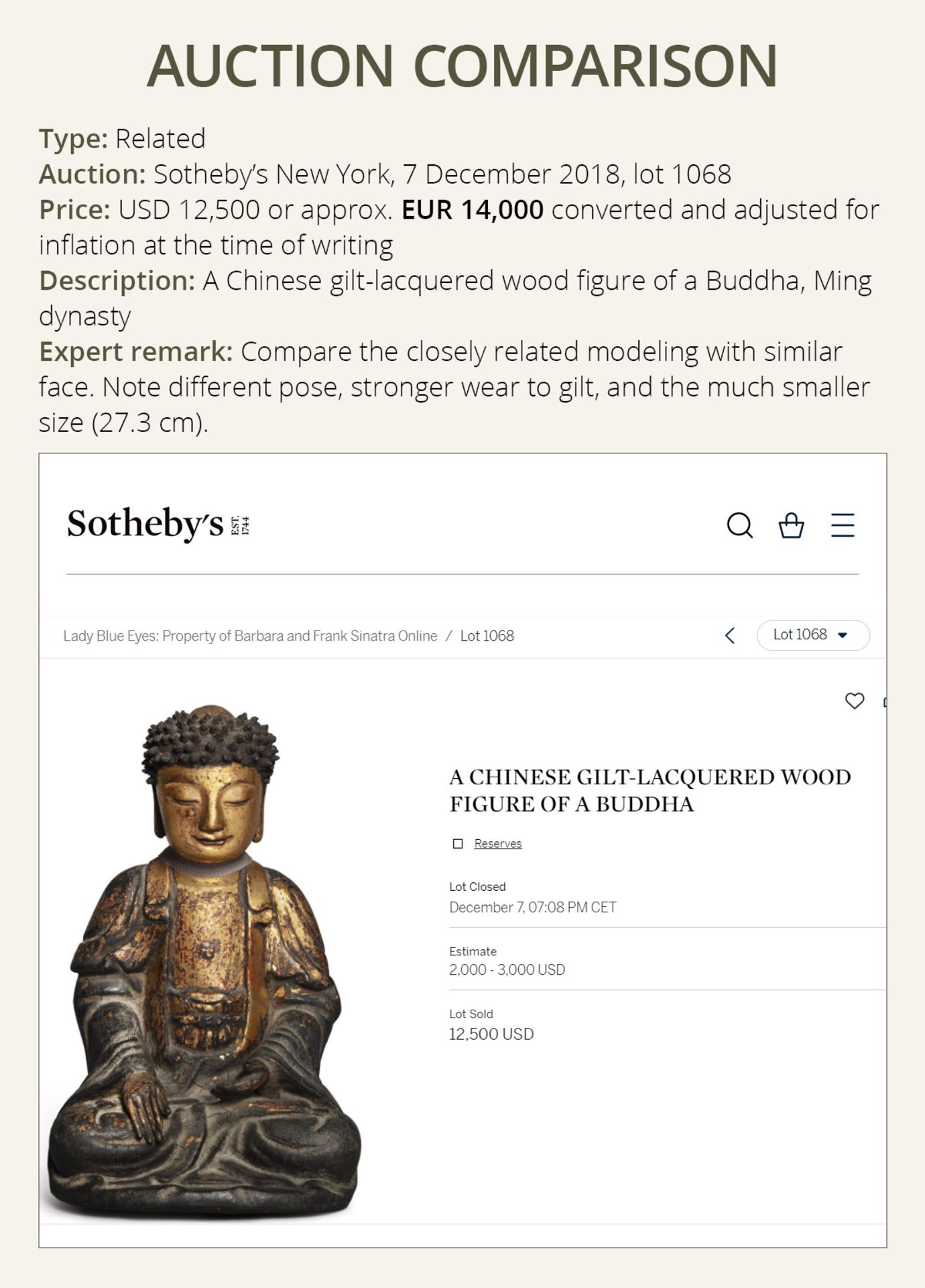 A LACQUER-GILT WOOD FIGURE OF THE STANDING BUDDHA, CHINA, 17TH - 18TH CENTURY - Image 9 of 15