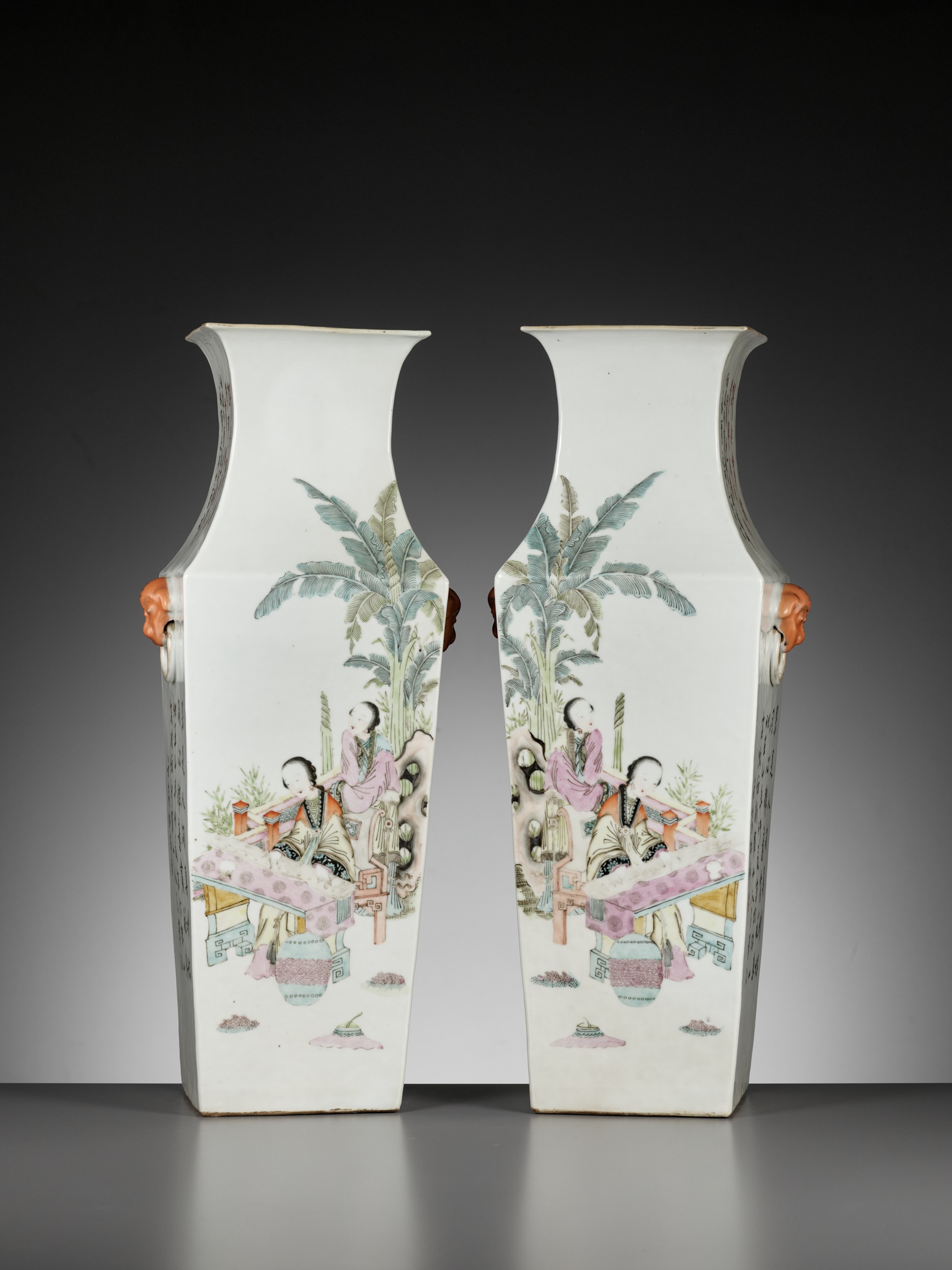 A PAIR OF LARGE QIANJIANG CAI VASES, BY FANG JIAZHEN, CHINA, DATED 1895 - Image 11 of 17