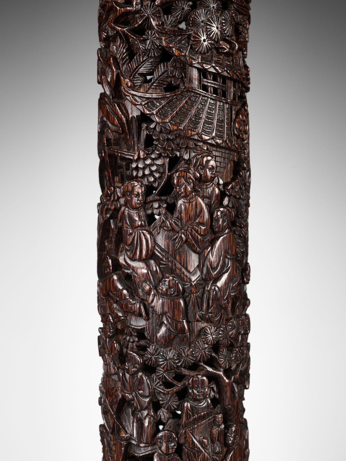 A CARVED AND RETICULATED BAMBOO PARFUMIER, CHINA, 18TH CENTURY