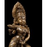 A BRONZE FRAGMENT OF KALI, VIJAYANAGARA PERIOD