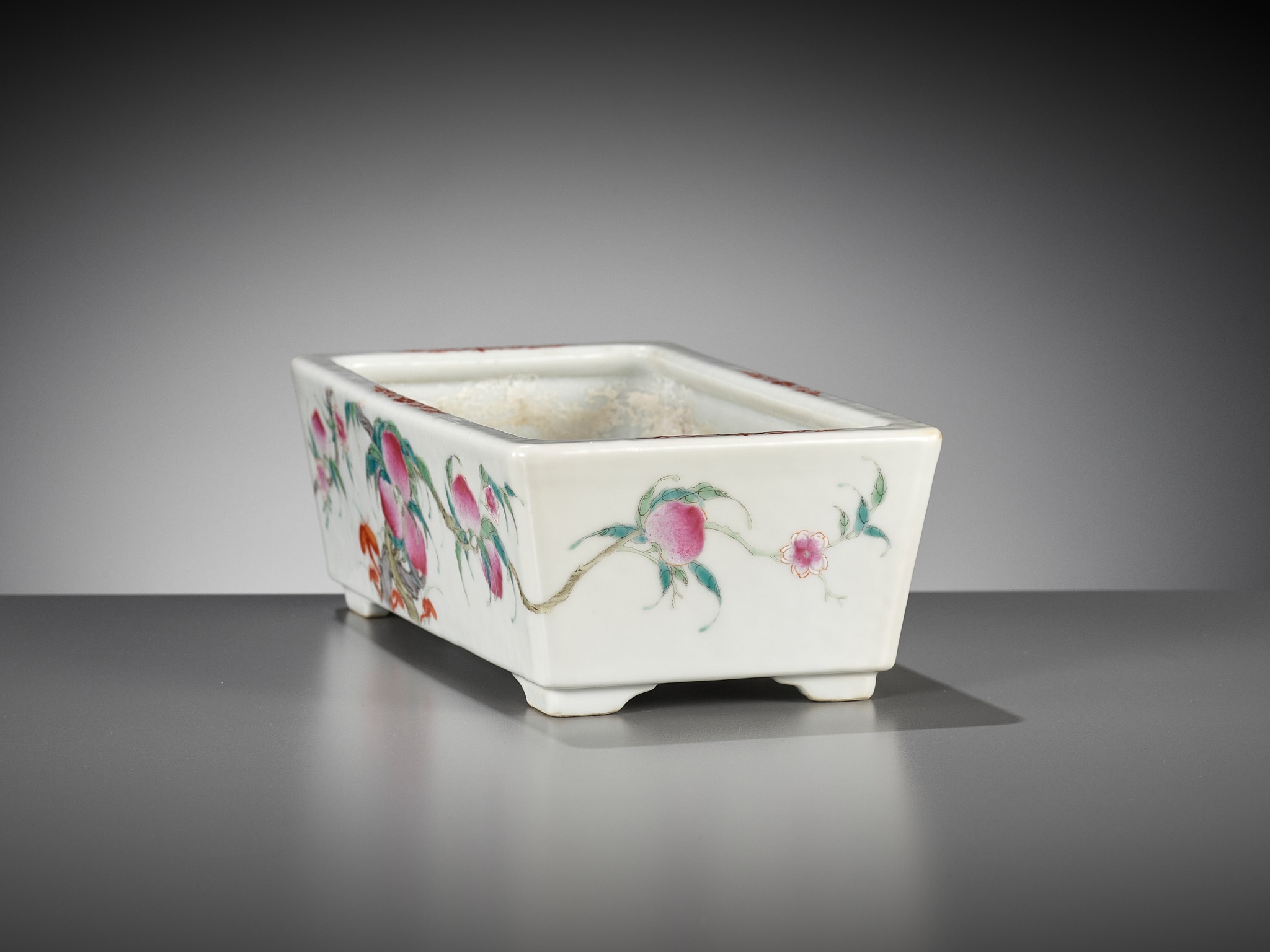 A FAMILLE ROSE 'NINE PEACHES' JARDINIERE, GUANGXU MARK AND PROBABLY OF THE PERIOD - Image 8 of 12