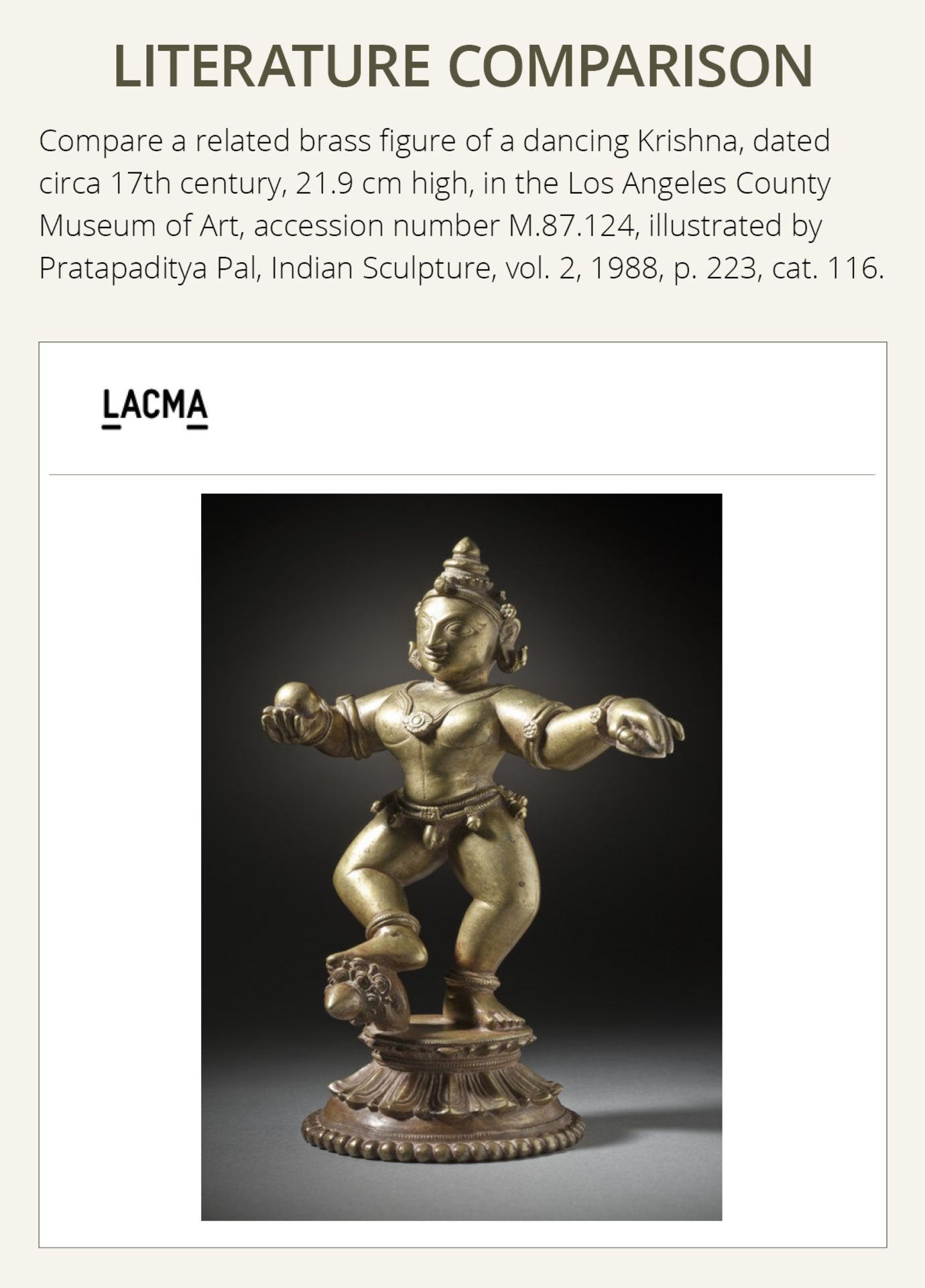 A COPPER ALLOY FIGURE OF DANCING KRISHNA, SOUTH INDIA, 17TH-18TH CENTURY - Image 10 of 13
