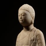A WHITE MARBLE FIGURE OF BUDDHA, NORTHERN QI DYNASTY, CHINA, 550-577