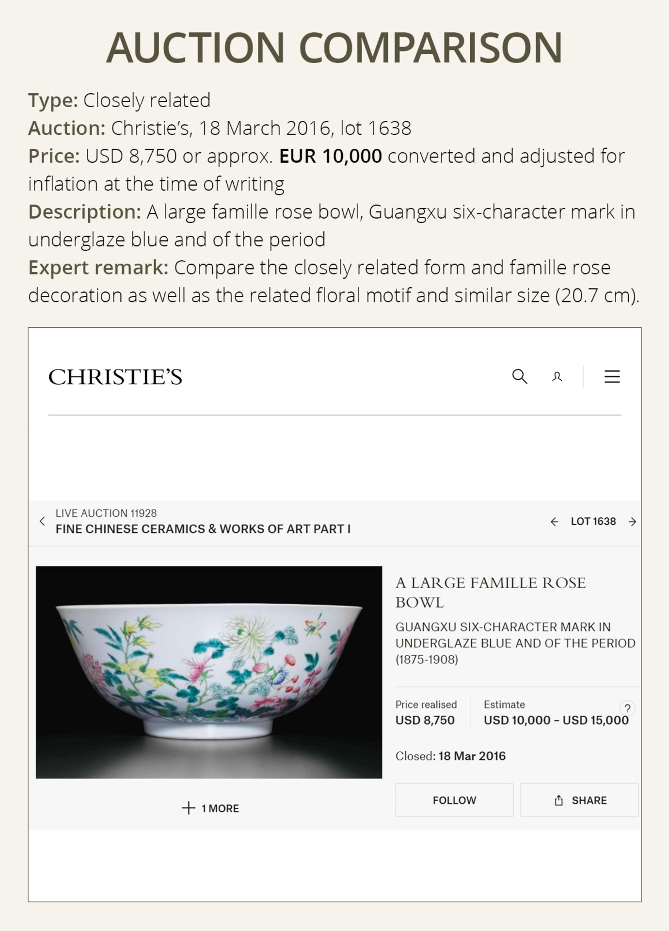 A LARGE FAMILLE-ROSE 'FLORAL' BOWL, GUANGXU MARK AND PERIOD - Image 4 of 12