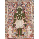 A LARGE JAIN PATA OF PARSHVANATHA, GUJARAT, WESTERN INDIA, 18TH - 19TH CENTURY OR EARLIER