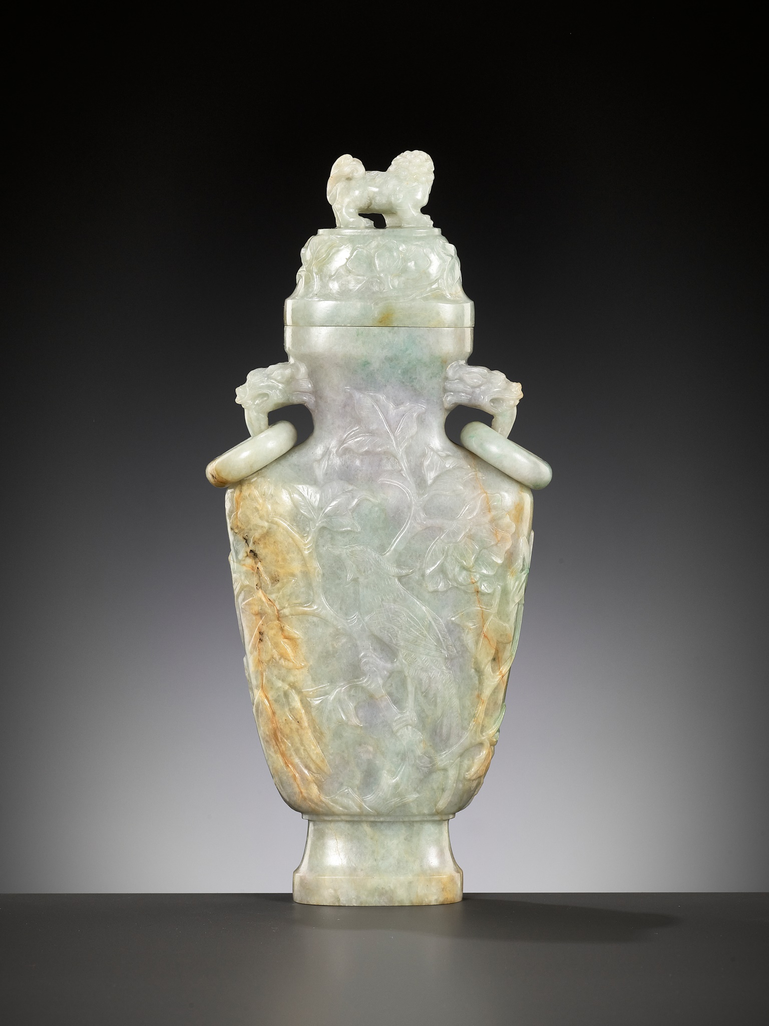 A JADEITE BALUSTER VASE AND COVER, LATE QING DYNASTY TO REPUBLIC PERIOD - Image 9 of 12