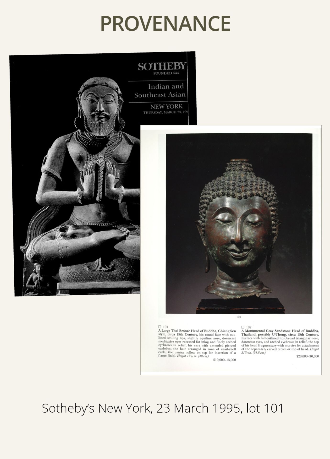 A MONUMENTAL BRONZE HEAD OF BUDDHA, LAN NA, NORTHERN THAILAND, 14TH-15th CENTURY - Image 4 of 16