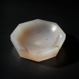 AN OCTAGONAL AGATE MORTAR, CHINA, MING DYNASTY (1368-1644) OR EARLIER