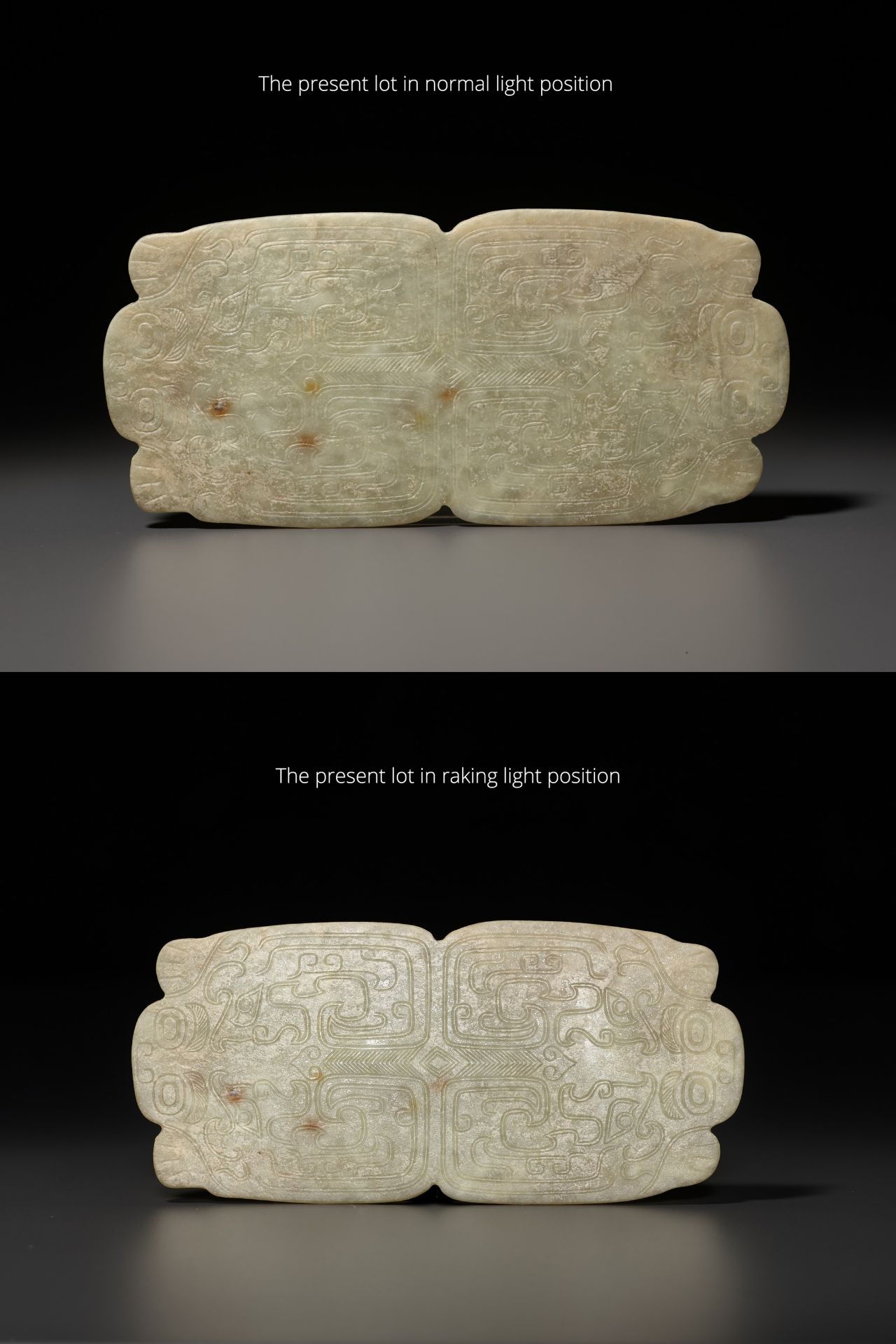 AN IMPORTANT YELLOW JADE 'DOUBLE-BEAR' ORNAMENTAL SEAL AND RITUAL PLAQUE, SPRING AND AUTUMN PERIOD, - Image 7 of 26