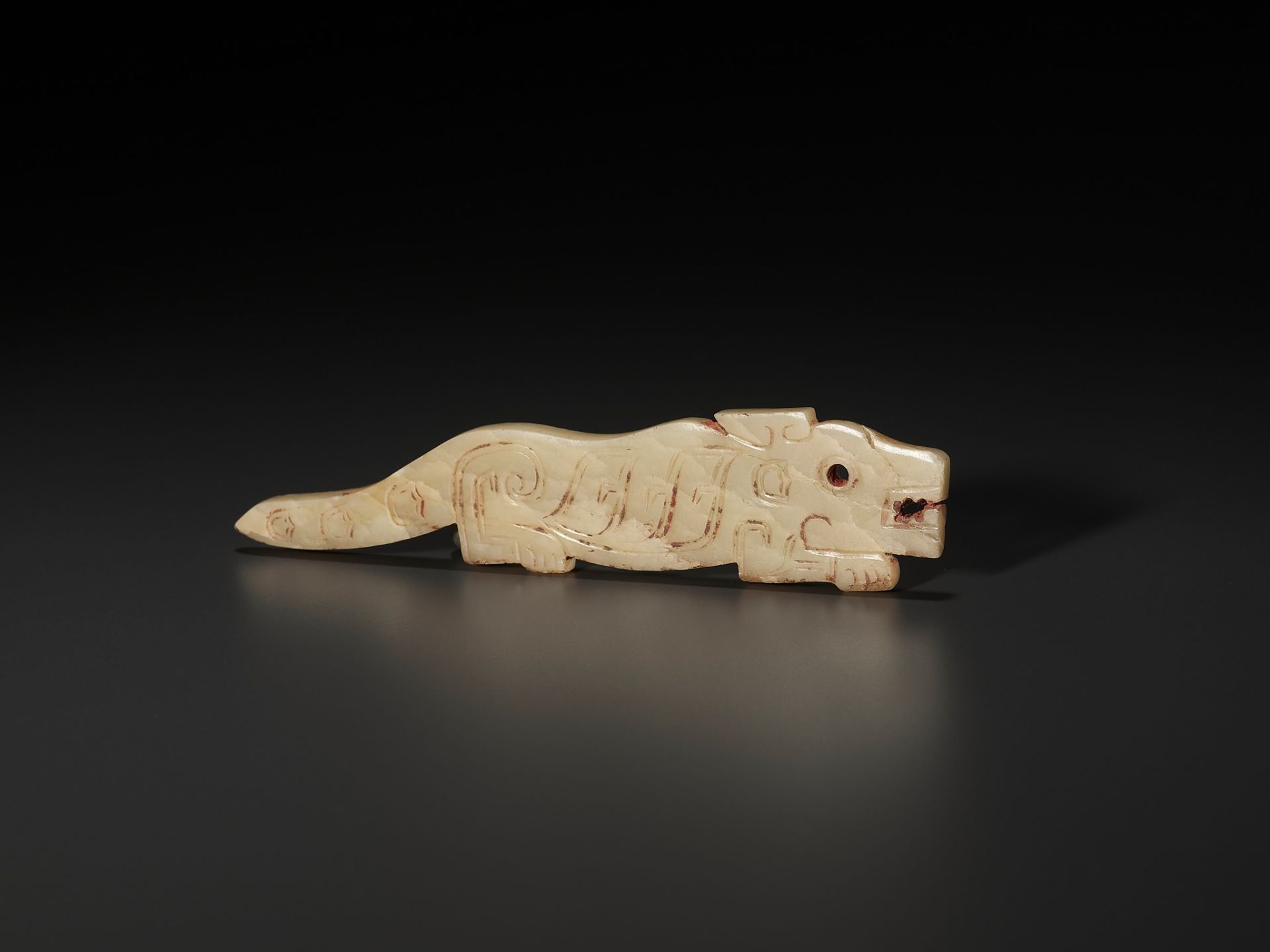 A YELLOW JADE 'TIGER' PENDANT, LATE SHANG TO WESTERN ZHOU DYNASTY - Bild 8 aus 15
