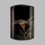 MOEI: A SUPERB FOUR-CASE TOGIDASHI LACQUER INRO DEPICTING A DRAGONFLY