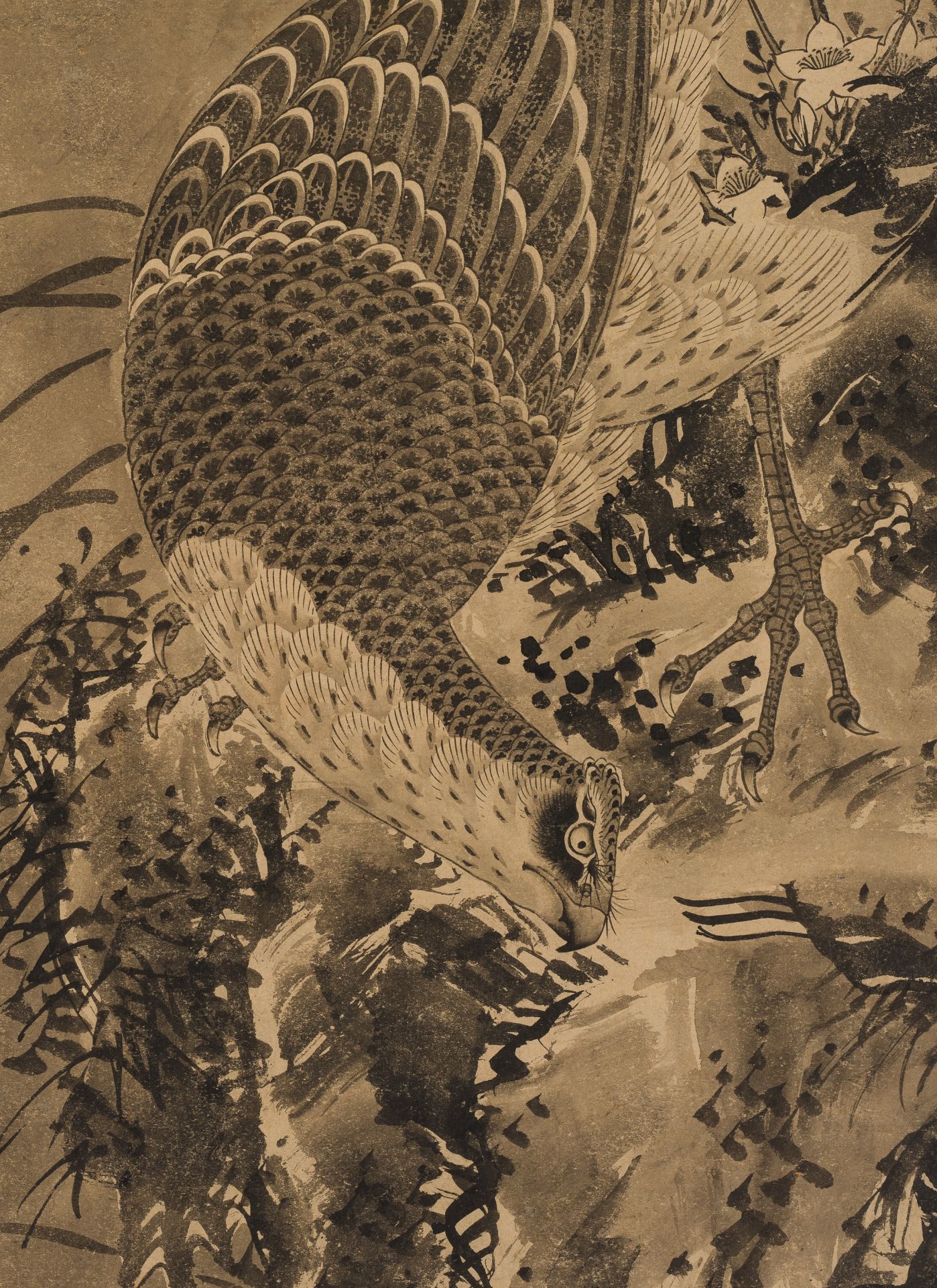SOGA SHOHAKU (1730-1781): AN IMPORTANT SET OF FIVE SCROLL PAINTINGS WITH BIRDS OF PREY - Bild 11 aus 33
