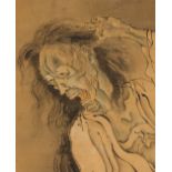 TANI BUNCHO (1763-1840): 'YUREI WITH SEVERED HEAD,' DATED 1828