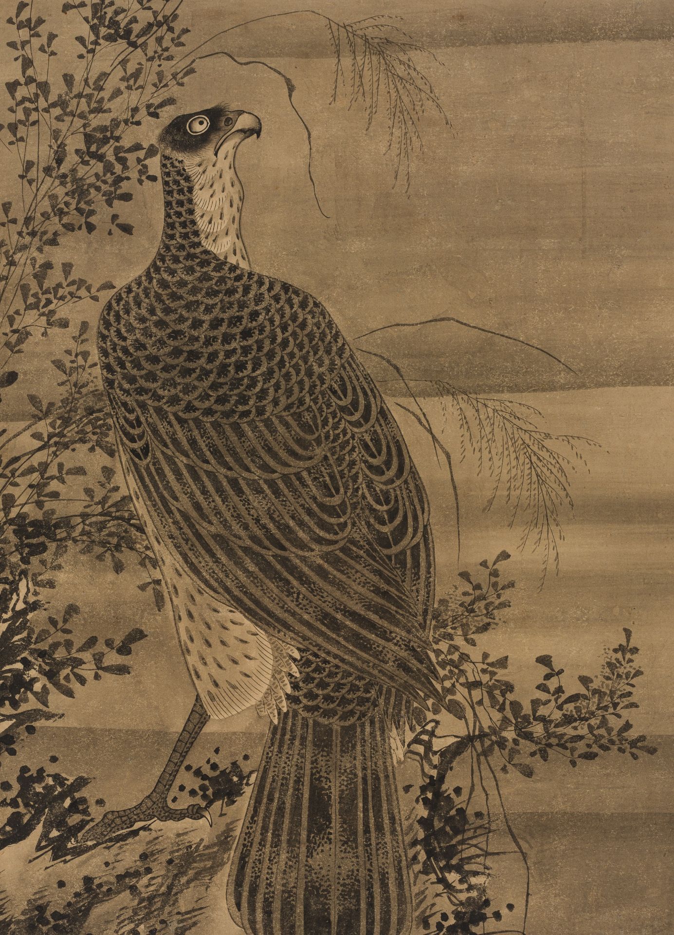 SOGA SHOHAKU (1730-1781): AN IMPORTANT SET OF FIVE SCROLL PAINTINGS WITH BIRDS OF PREY - Bild 21 aus 33