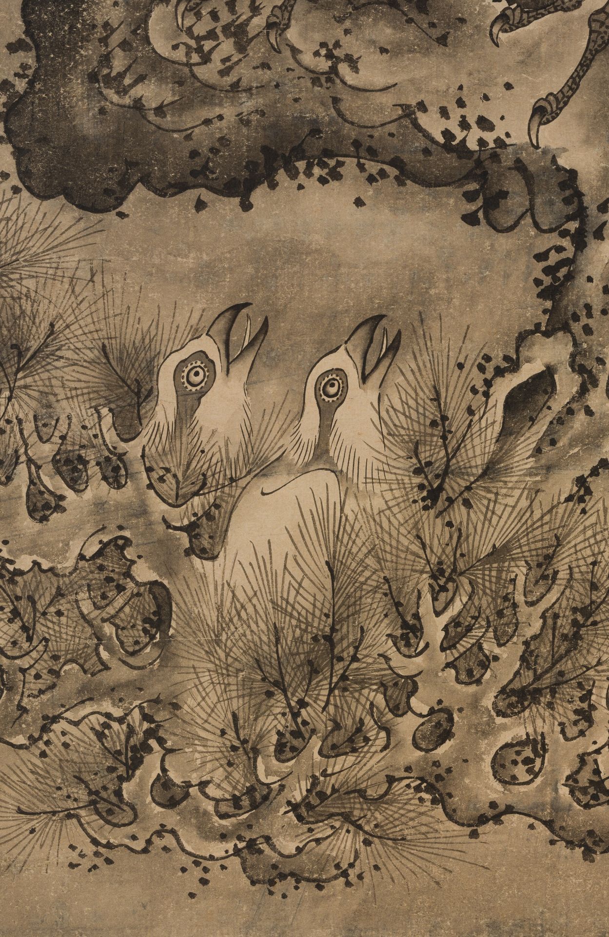 SOGA SHOHAKU (1730-1781): AN IMPORTANT SET OF FIVE SCROLL PAINTINGS WITH BIRDS OF PREY - Bild 16 aus 33
