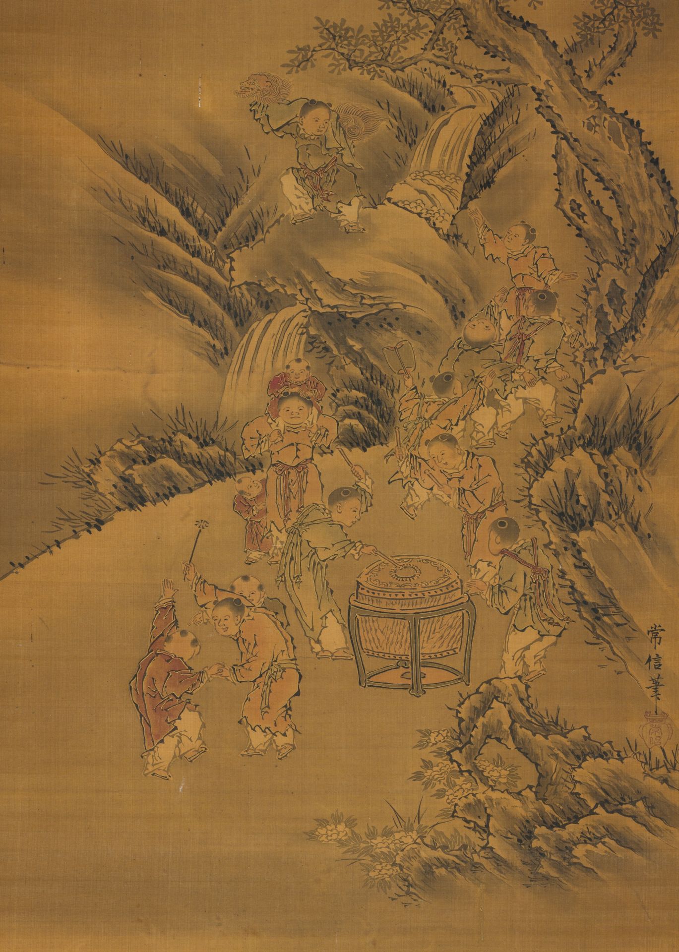 KANO TSUNENOBU (1636-1713): 'KARAKO BOYS AT PLAY'