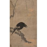 SESSON SHUKEI (1504-1589): 'CROW UNDER WILLOW TREE'