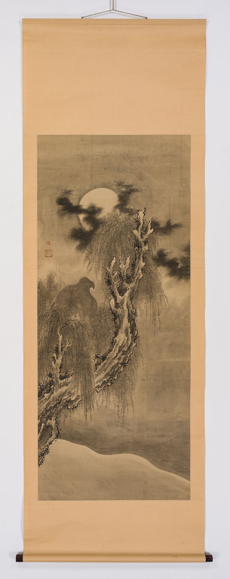 SOGA SHOHAKU (1730-1781): AN IMPORTANT SET OF FIVE SCROLL PAINTINGS WITH BIRDS OF PREY - Bild 27 aus 33