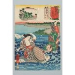 UTAGAWA KUNIYOSHI: OCHIAI, KUME SENNIN AND THE WASHERWOMAN