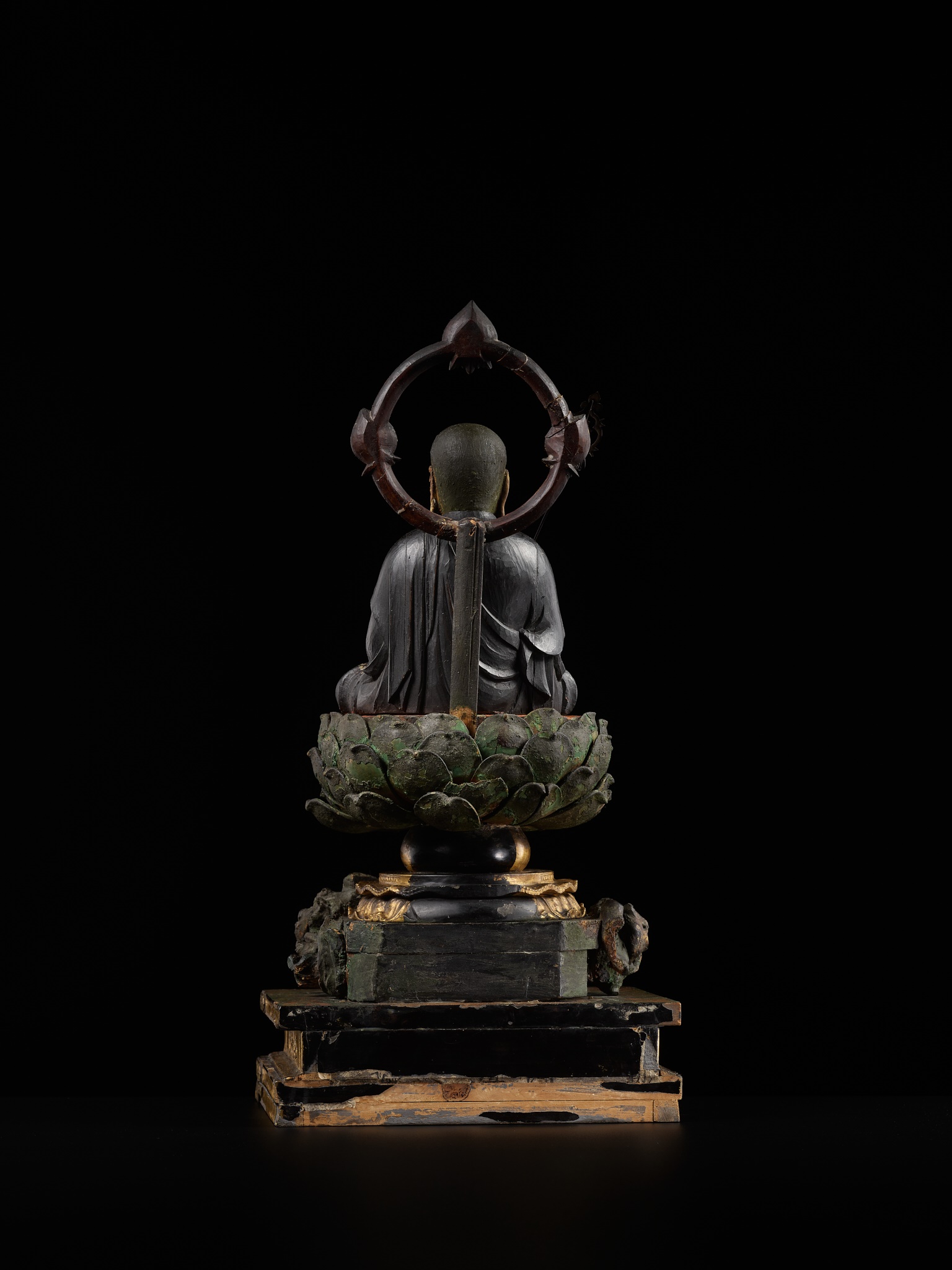 A GILT-LACQUERED FIGURE OF JIZO BOSATSU - Image 8 of 11